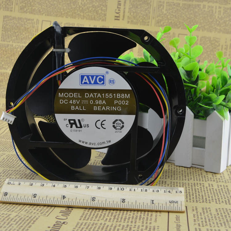 Original AVC DATA1551B8M Cooling Fan 48V 0.98A 47.04W 4wires DATA1551B8M Fans